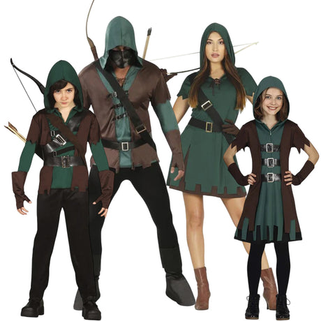 Disfraces Forajidos Robin Hood para grupos y familias