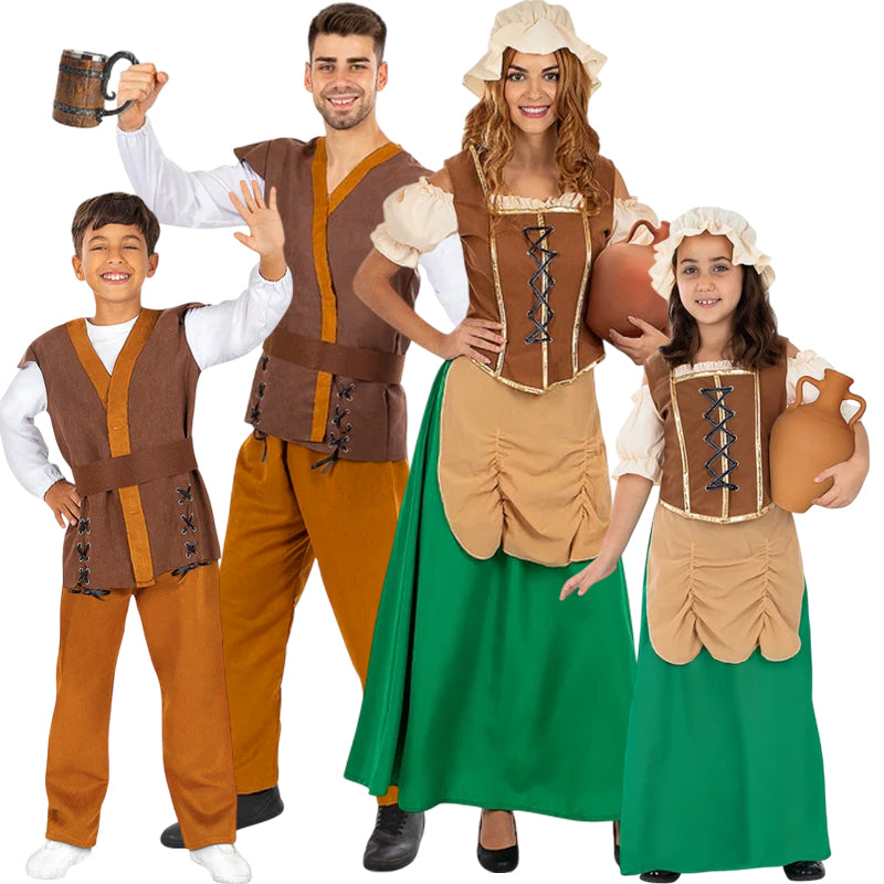 Disfraces Taberneros del Medievo para grupos y familias