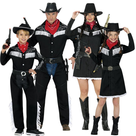Disfraces Vaqueros Rebeldes para grupos y familias