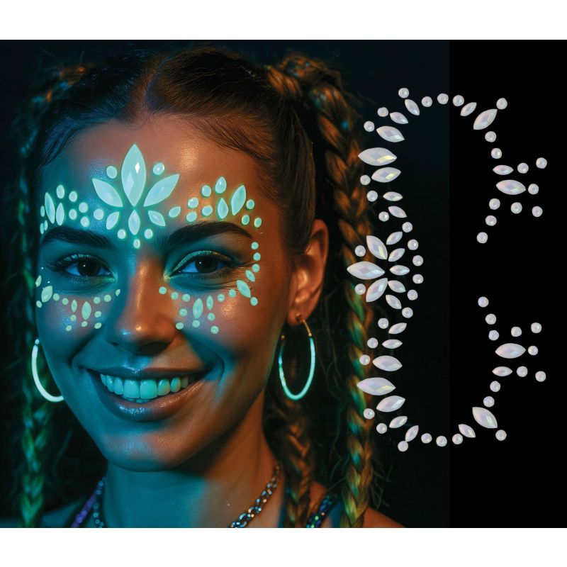 Joyas Faciales Fosforescentes Bis