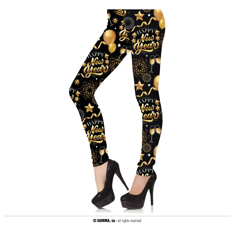 Leggings Happy New Year para mujer Perfil