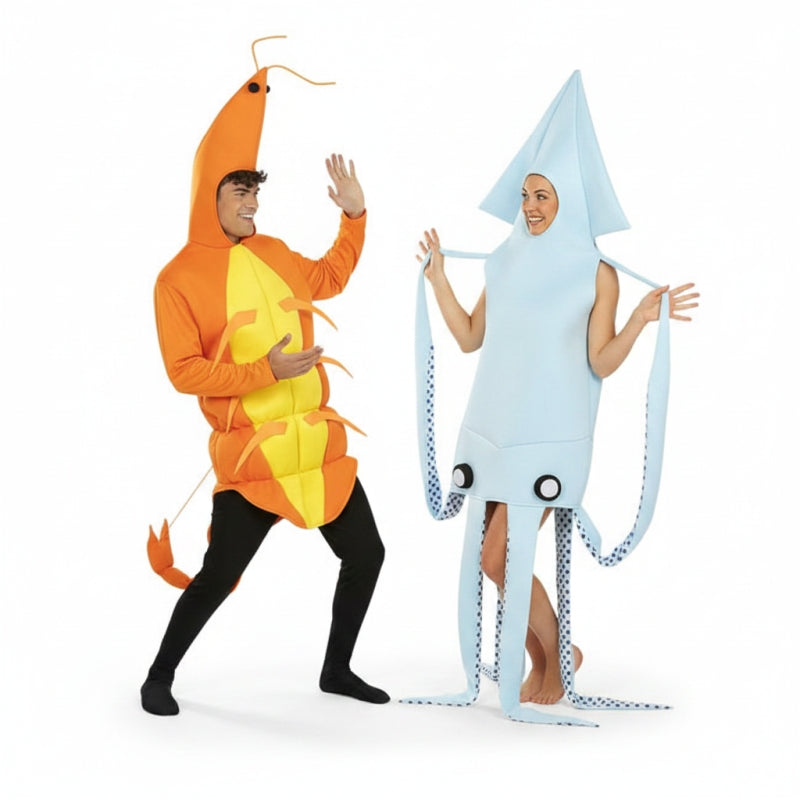 Pareja de Gamba y Calamar