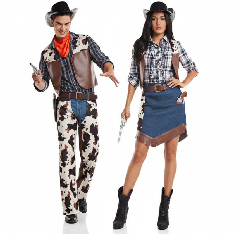 Pareja Vaqueros Salvaje Oeste