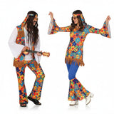Pareja de Hippies Floreados