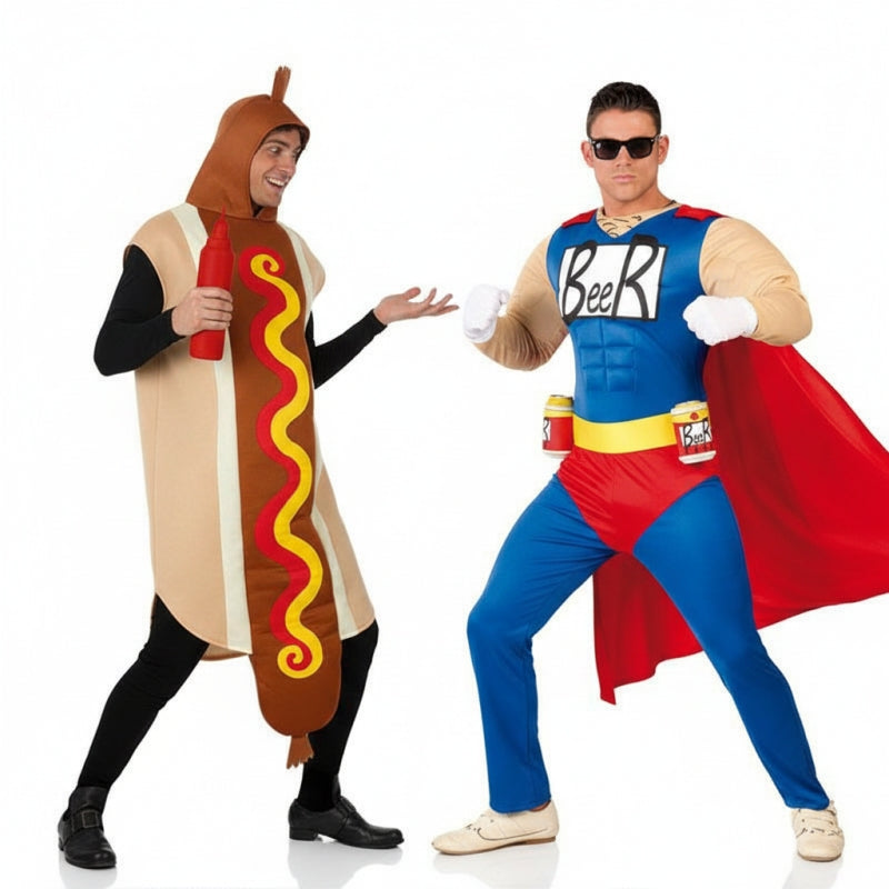 Pareja Salchicha y Hombre Cerveza