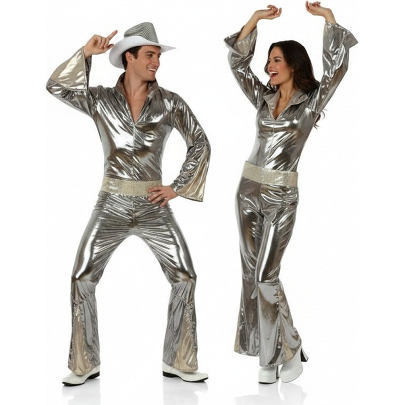 Pareja Disco Plateados