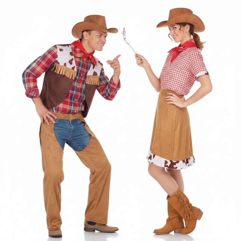Pareja Vaqueros Americanos