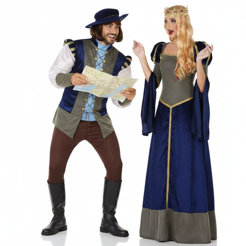 Pareja Príncipes Medievales Azules