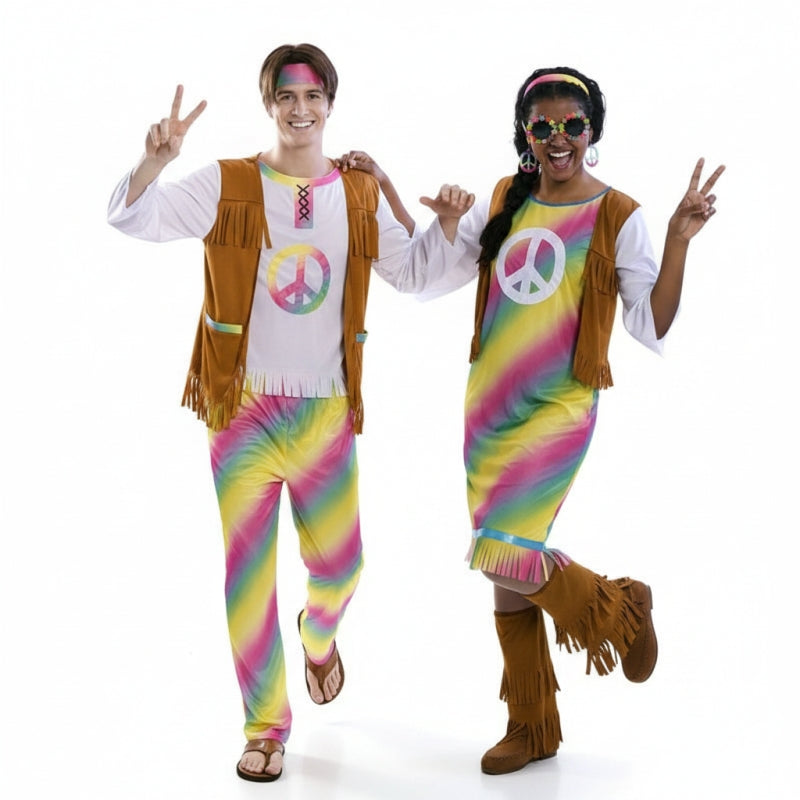 Pareja Hippies Arcoíris