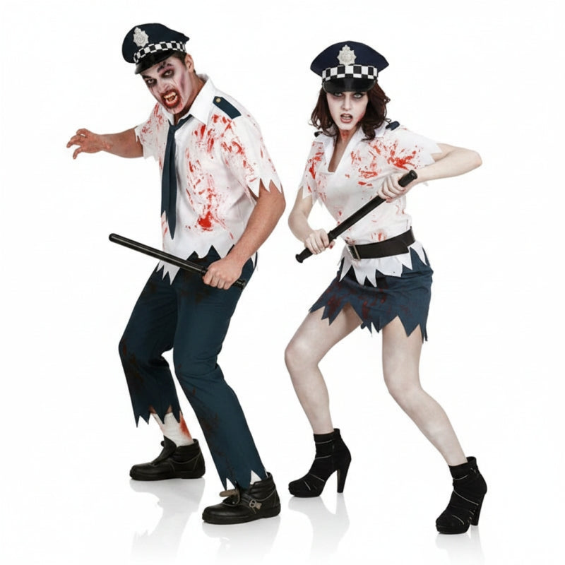 Pareja Policias Zombies