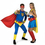 Pareja Superhéroes Cerveza