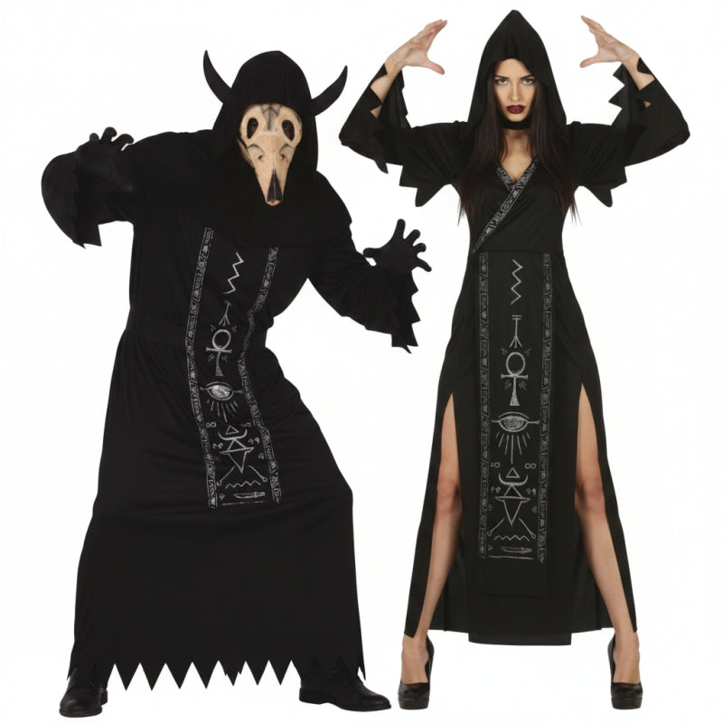 Pareja de Baphomet y Hechicera Satánica