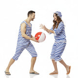 Pareja de Bañistas Azules