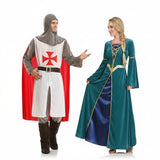 Pareja de Cruzado y Princesa Medieval