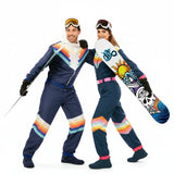 Pareja de Esquiadores de Snowboard