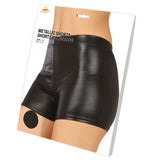 Pantalón Corto de disfraz Negro Metalizado para mujer Packaging