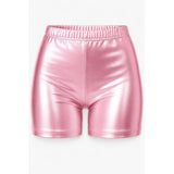 Pantalón Corto de disfraz Rosa Metalizado para mujer Detalle