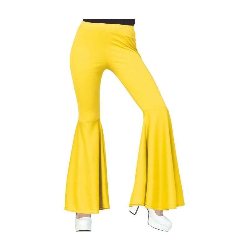 Pantalón de disfraz Acampanado Amarillo para mujer
