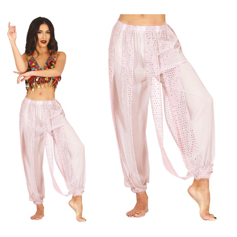 Pantalón de disfraz Danza Del Vientre Blanco para mujer