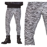 Pantalón de disfraz Rockero Cebra para hombre Detalle