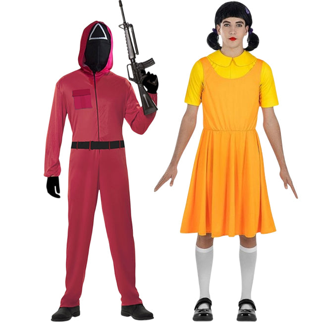 Disfraz Oficial Del Juego Del Calamar De Rubies Para Adulto - Incluye Chaqueta, Máscara Y Guantes