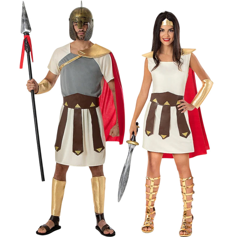 Gladiadores Romanos con capa para disfrazarte en pareja