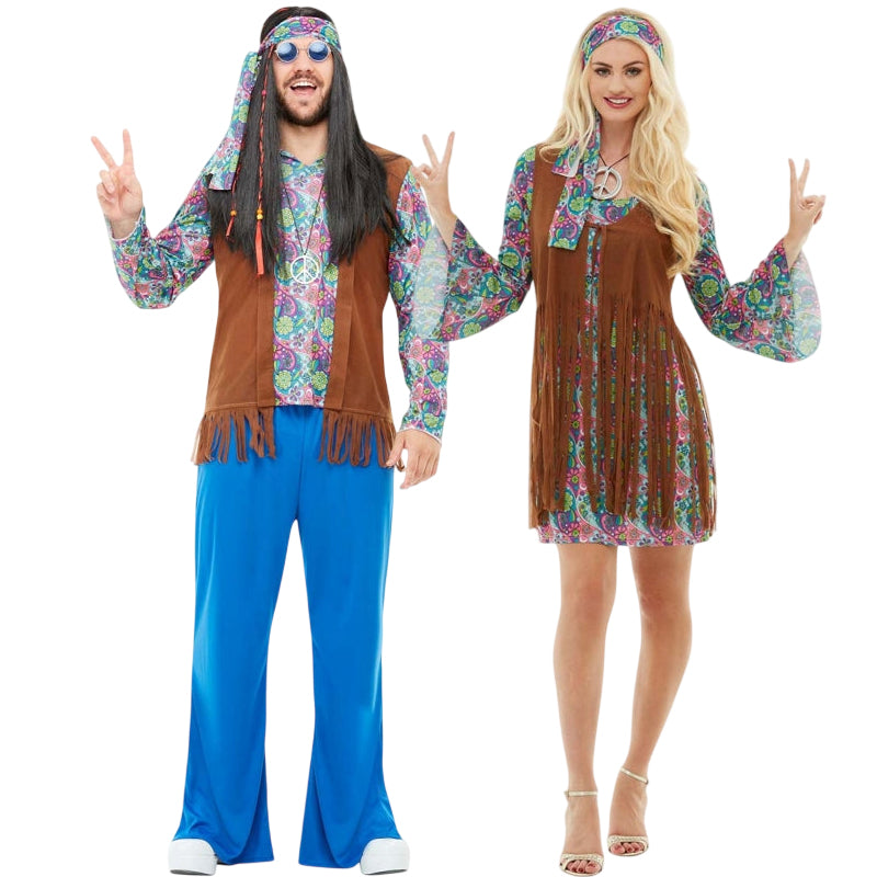 Hippies Paz y Amor para disfrazarte en pareja
