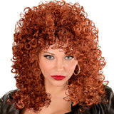 Peluca Rizada marrón Eleonore Grease