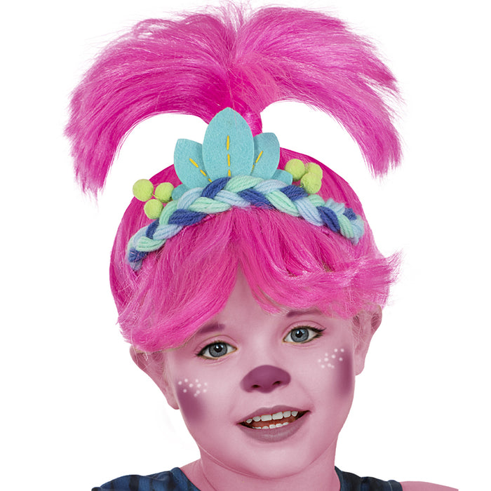 Peluca De Troll Arcoíris Estilo Años 90 – Accesorio De Disfraz Smiffys, Talla única Para Adultos
