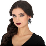 Pendientes telaraña negros