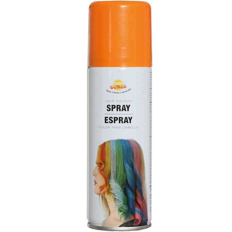 Spray de pelo color naranja
