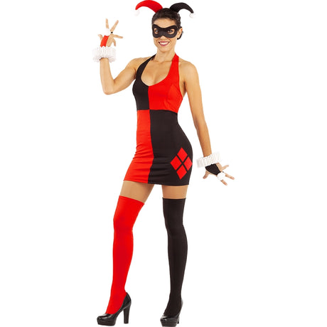 Disfraz de Harley Quinn con vestido para mujer