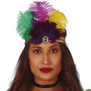 Cinta Charlestón Oro con plumas