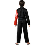 Disfraz para niño de Chino negro y rojo Espalda