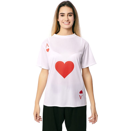 Camiseta de As de Corazones para Adultos Mujer