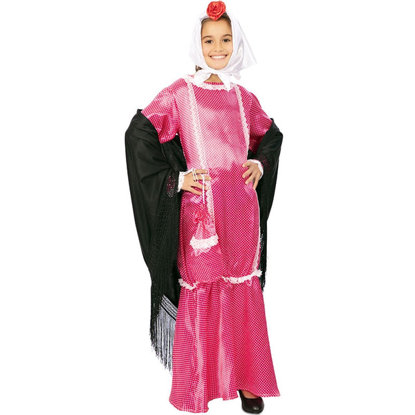 Disfraz De Chulapa Para Niña FYASA – Incluye Vestido, Pañuelo Y Bolsa, A Partir De 3 Años, Ideal Para Fiestas De Carnaval Y Eventos Tradicionales