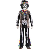 Disfraz de Esqueleto Hippie para niño