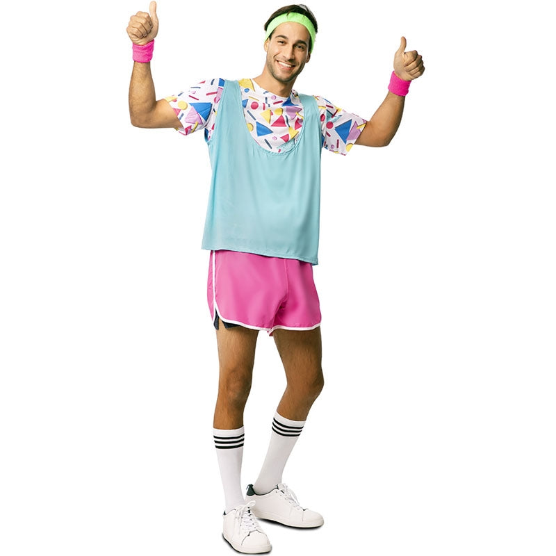 ▷ Disfraz Gimnasta Aeróbic años 80 para Hombre |【Envío en 24h】