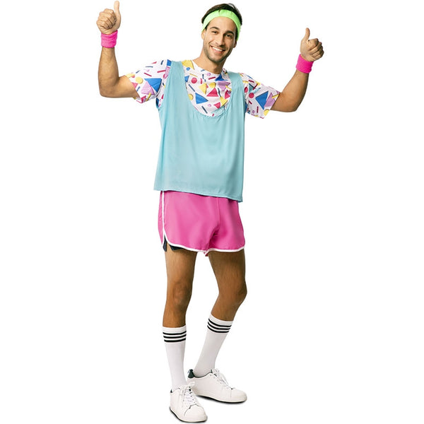 ▷ Disfraz Gimnasta Aeróbic años 80 para Hombre |【Envío en 24h】