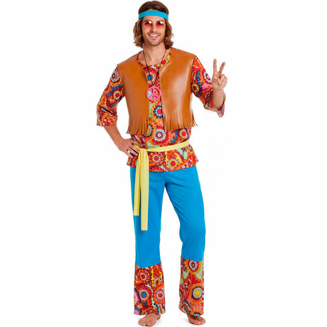 Disfraz de Hippie Happy para hombre Bis