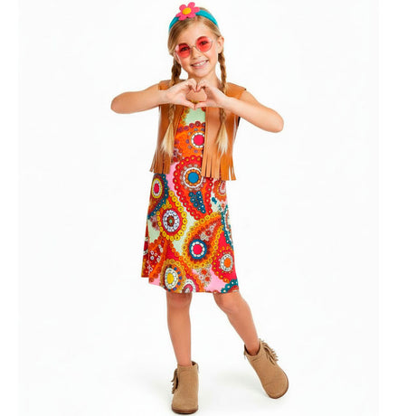 Disfraz de Hippie Happy para niña Bis