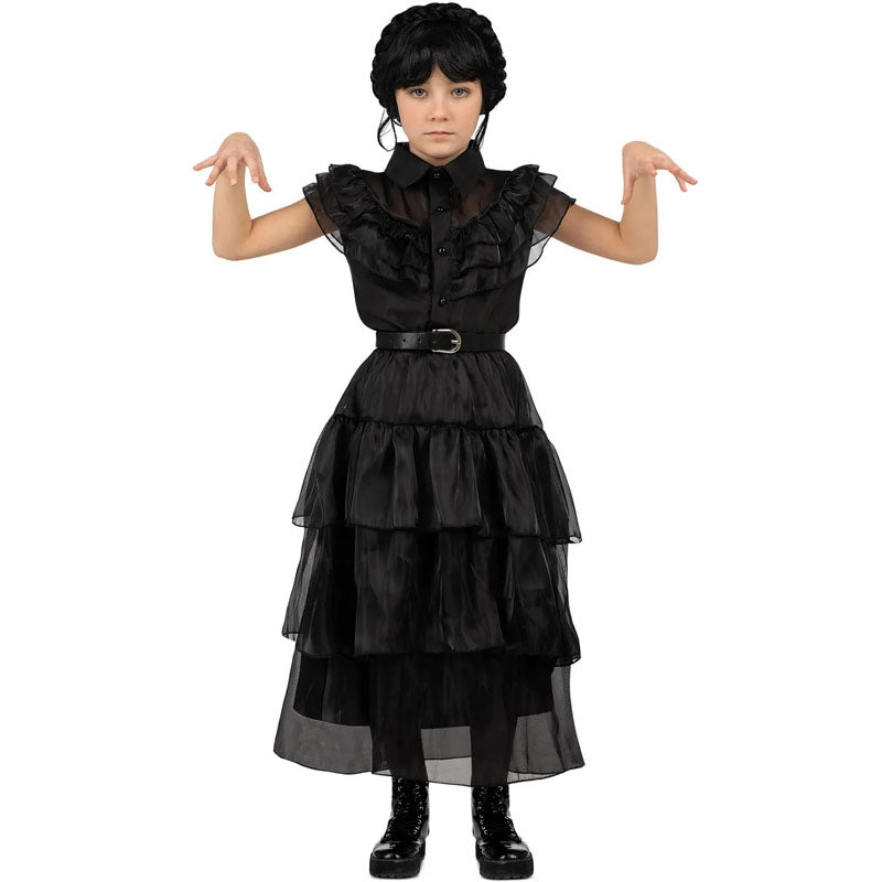 Disfraz de Niña Tétrica Reina del baile para niña