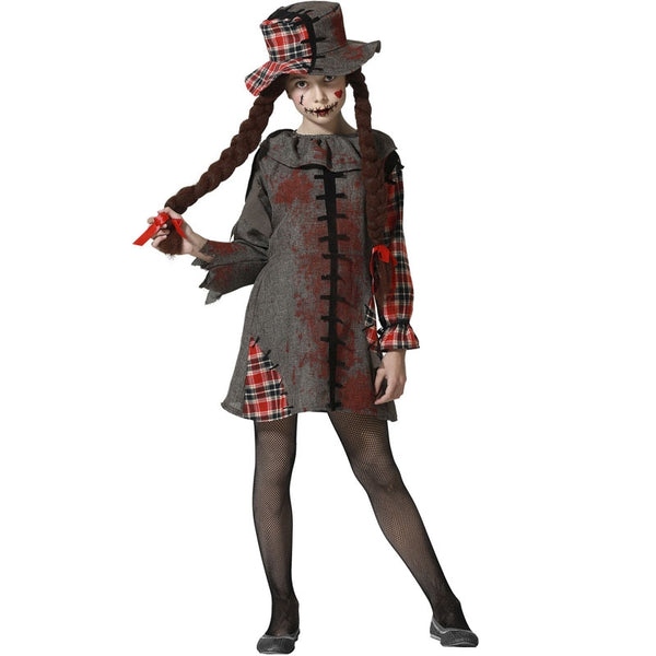 ▷ Disfraz Muñeca de trapo sangrienta para Niña |【Envío Halloween