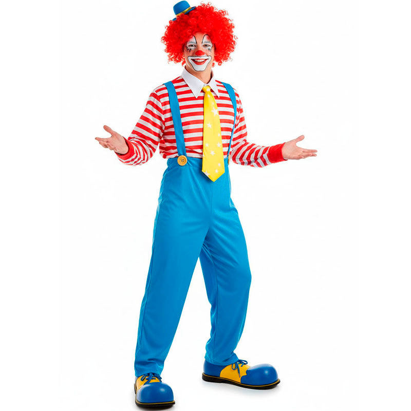Disfraz de Payaso con tirantes para hombre Bis