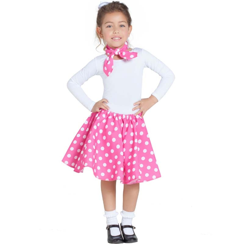 Disfraz Años 60 rosa para niña Envíos en 24h - Main Image