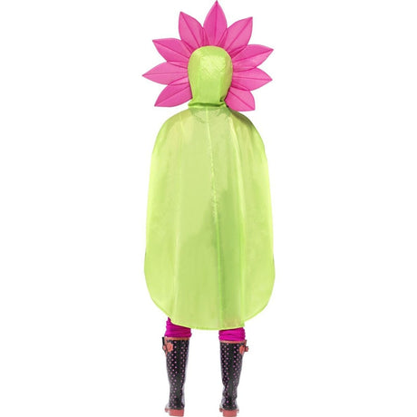 Disfraz de Flor Poncho Impermeable espalda