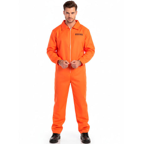 Disfraz de Preso Naranja para hombre Bis