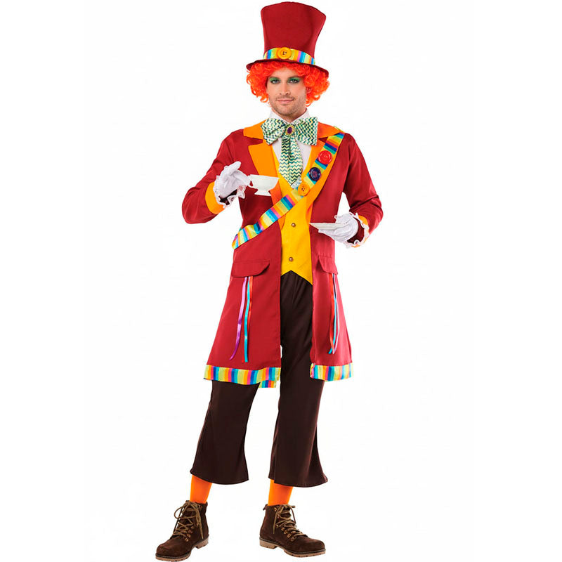 Disfraz de Sombrero Loco Rainbow para hombre Bis