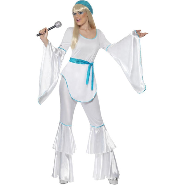 Funidelia Peluca Rubia Años 70 Para Mujer – Estilo Disco, Abba Y Bee Gees – Accesorio De Poliéster Para Carnaval Y Fiestas Temáticas
