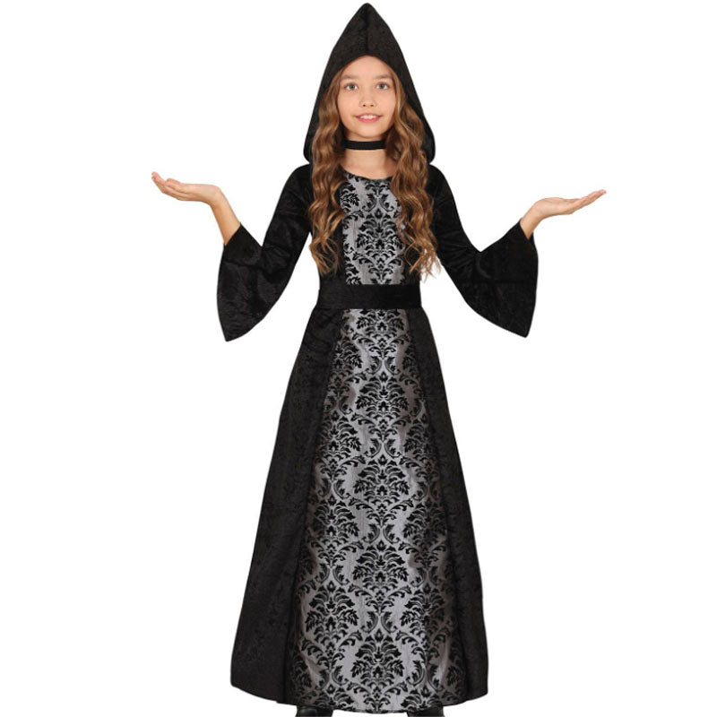 Disfraz Hechicera Para Niña 3-4 Años - Bruja Negra Halloween FIESTAS GUIRCA